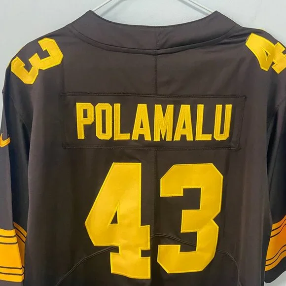 NFL Pittsburgh Steelers Troy Polamalu #43 Jersey Black
